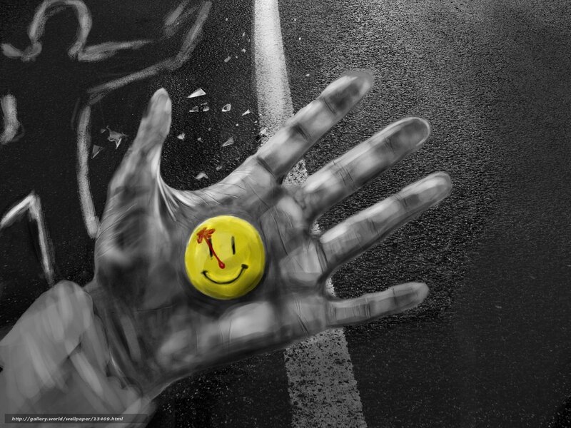 hand with smiley face symbol