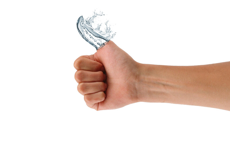 Hand with Water Splash