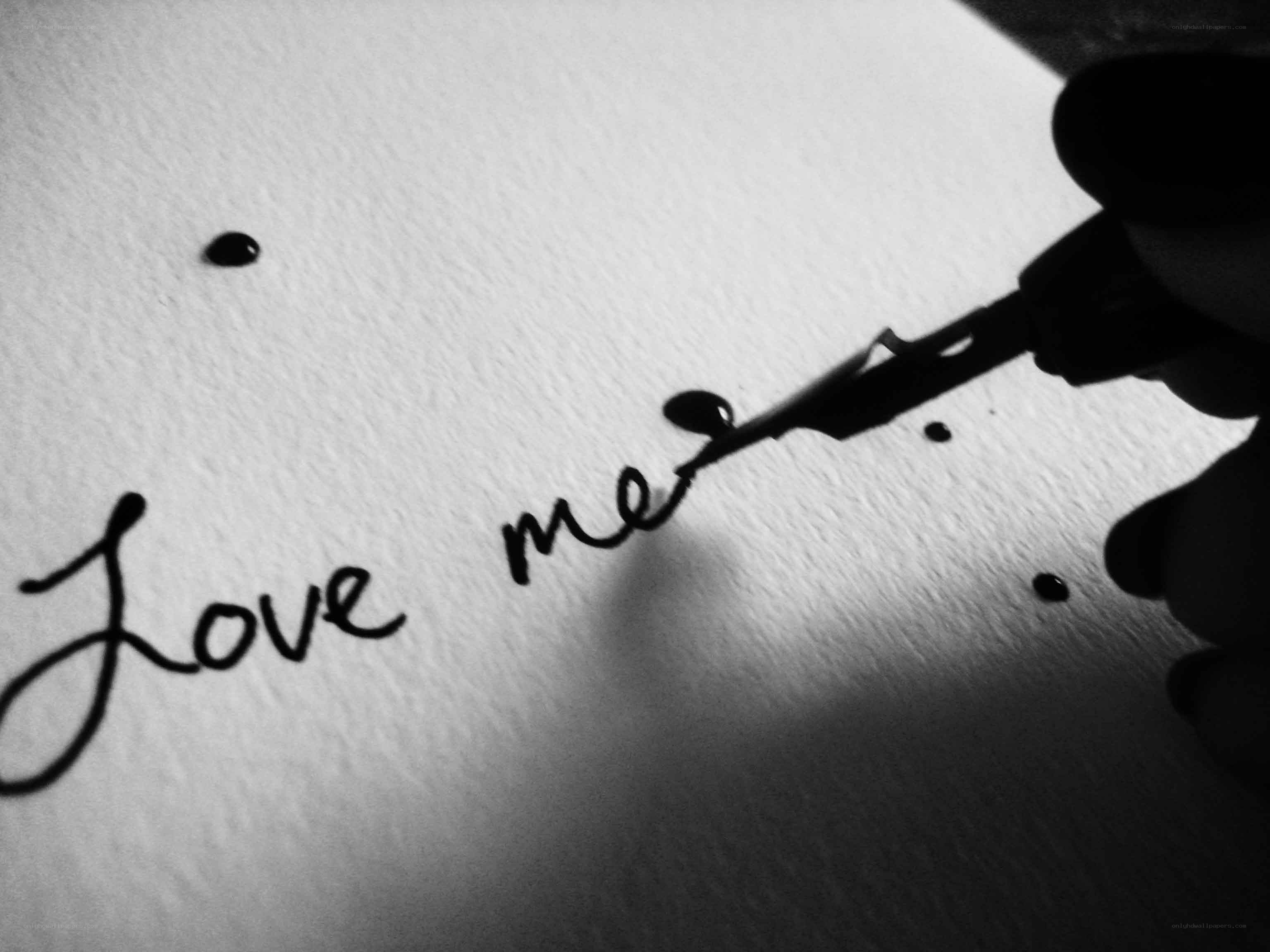 hand writing love me