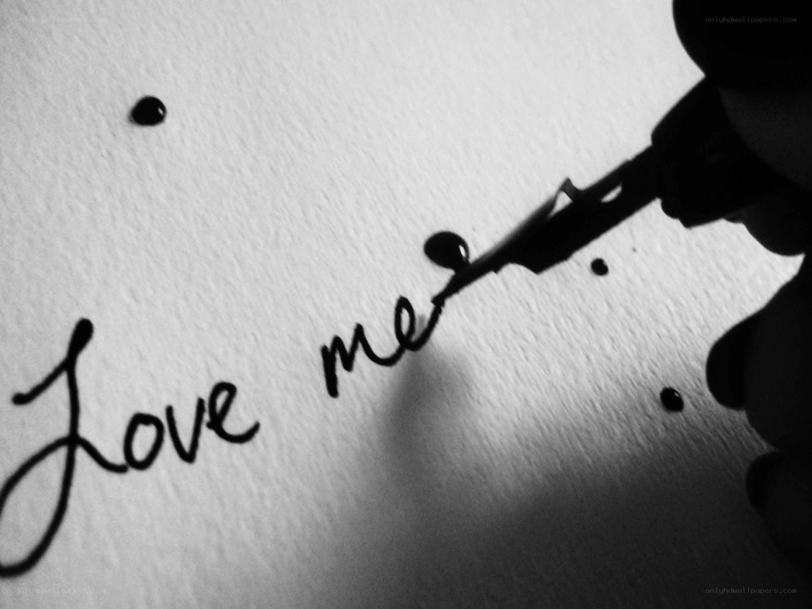hand writing love me