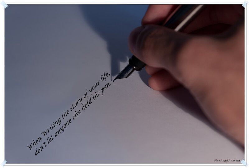 Hand Writing with Fountain Pen — White