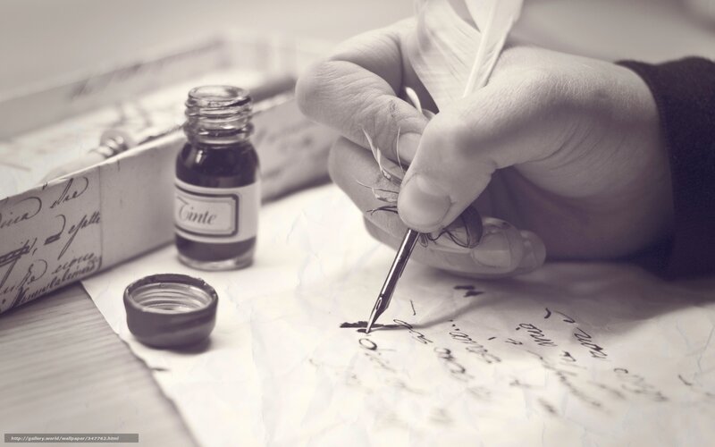 Hand Writing with Quill