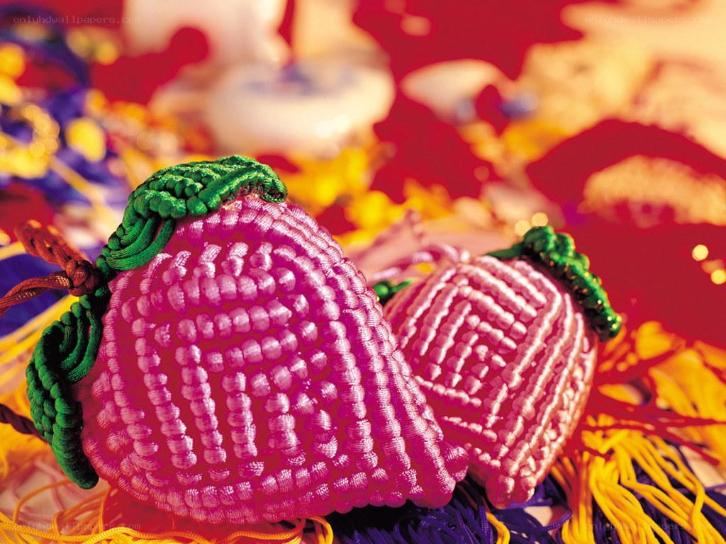 Handcrafted beaded strawberry ornaments