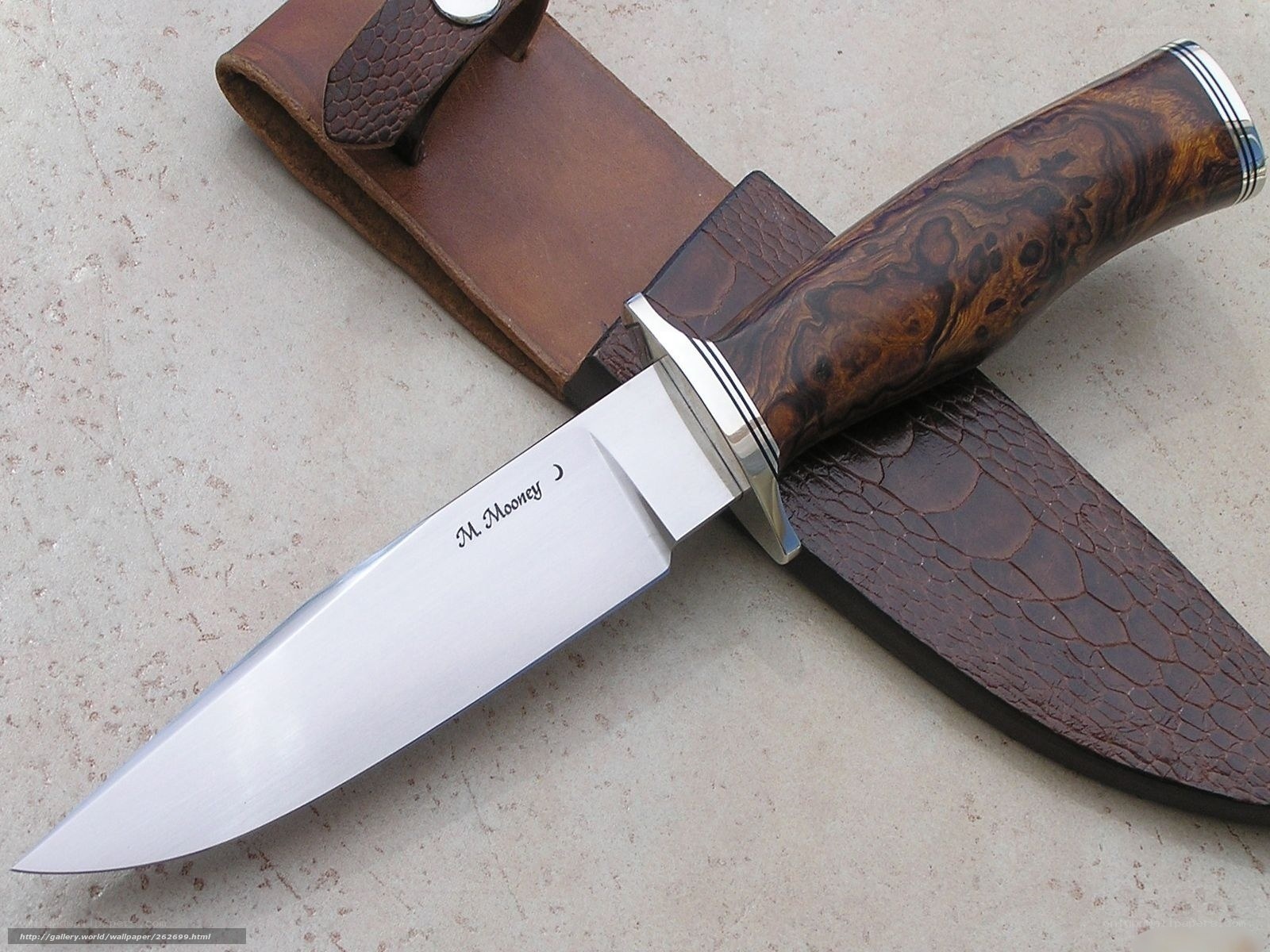 handcrafted knife with wooden handle