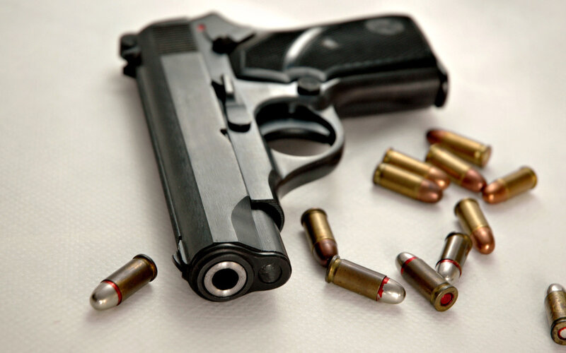 Handgun with Bullets
