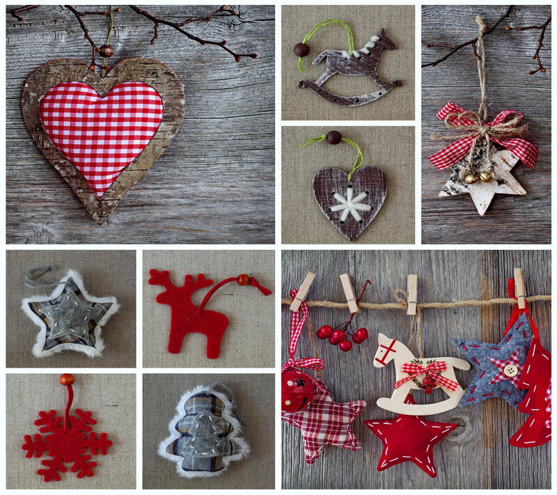 Handmade Christmas Ornaments — Red