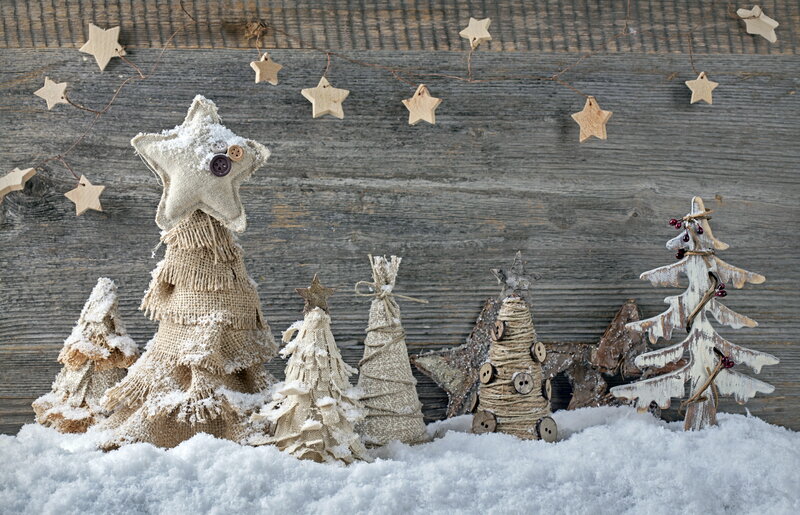 Handmade Christmas Trees — White