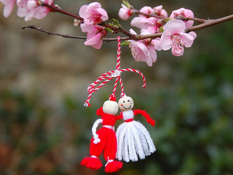 Handmade Dolls on Branch