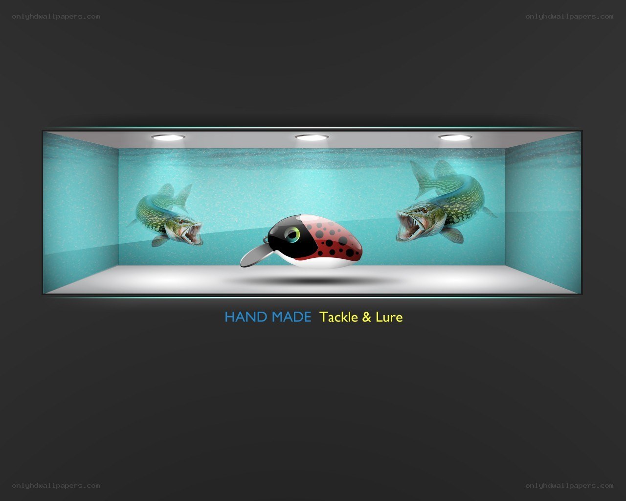 Handmade fishing lure display