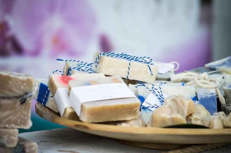 Handmade soap display