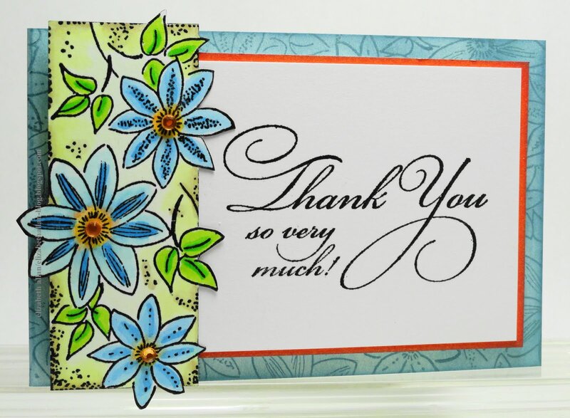 Handmade Thank You Card — Blue