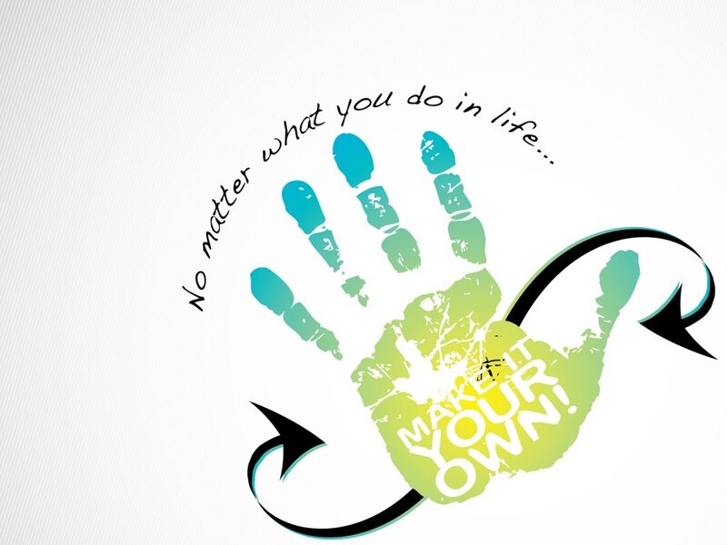 handprint motivational quote