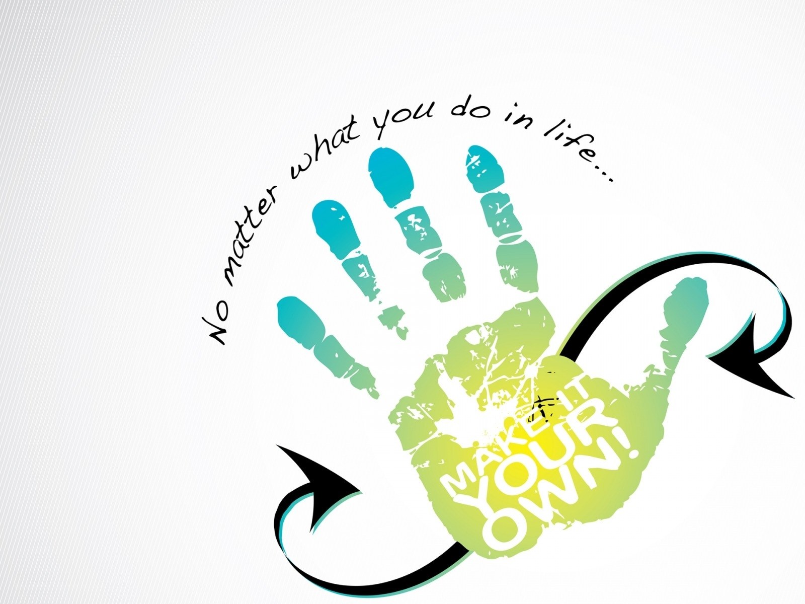 handprint motivational quote