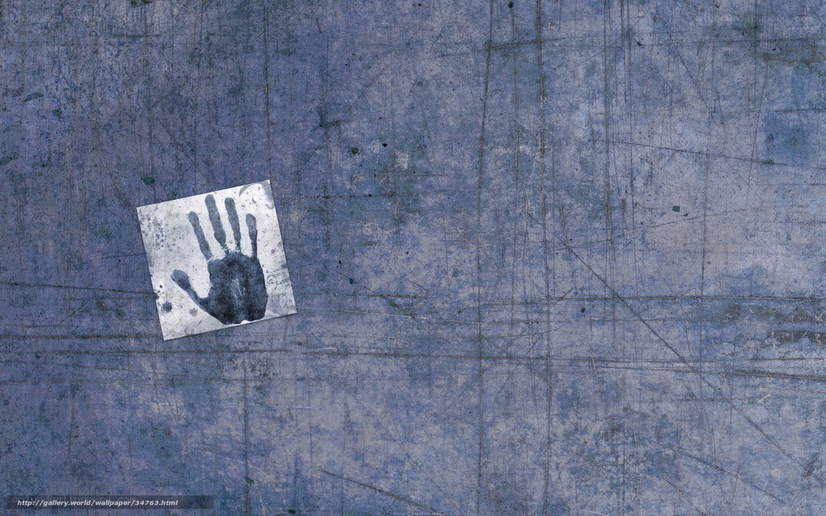handprint on metal surface
