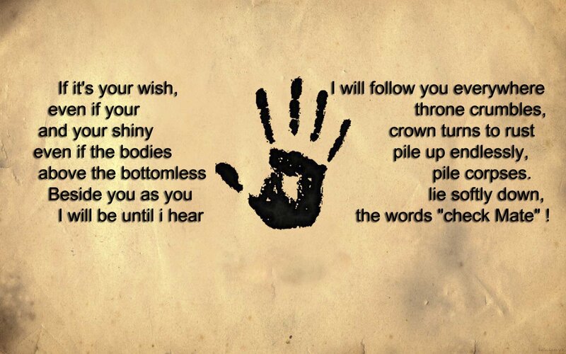Handprint poem from game