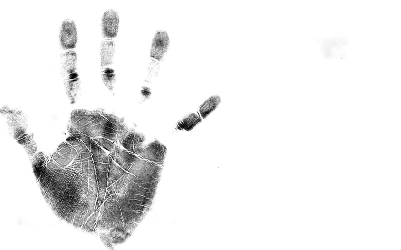 handprint with fingerprint details