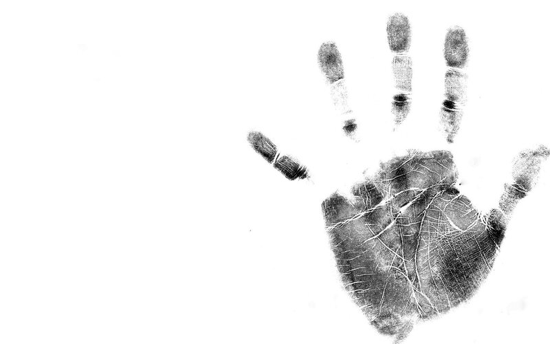 Handprint with Fingerprints