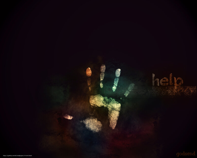 handprint with help text