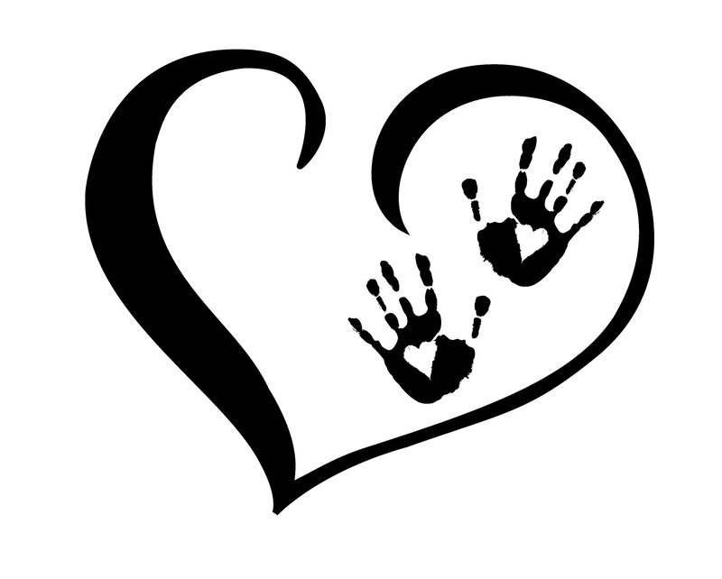 Handprints in Heart