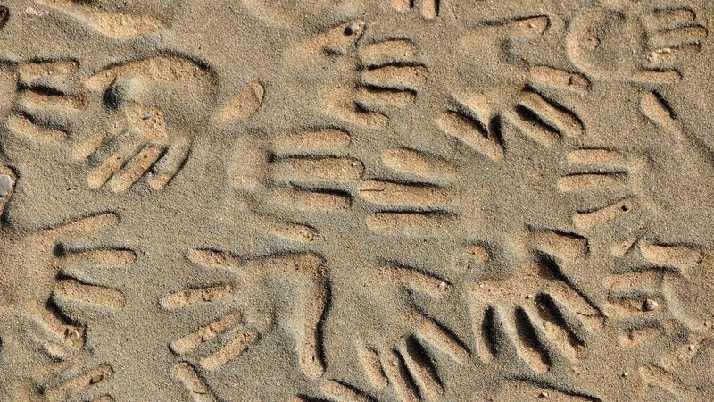 Handprints in Sand