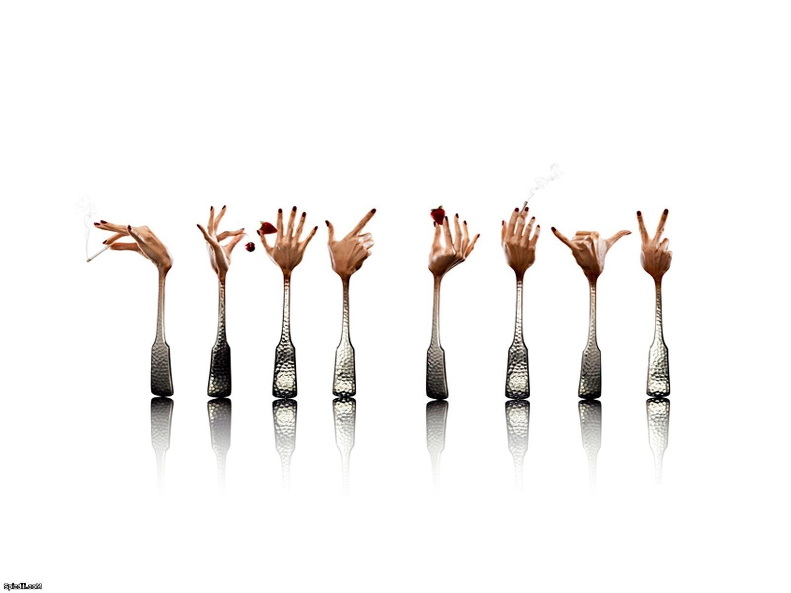 hands as cutlery
