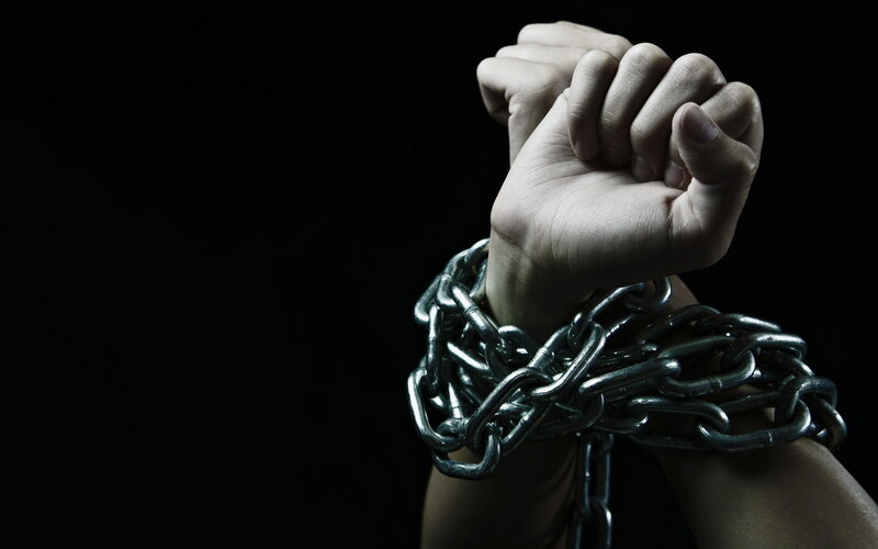 Hands Bound by Chains — Black