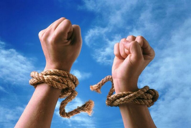 Hands Bound by Rope