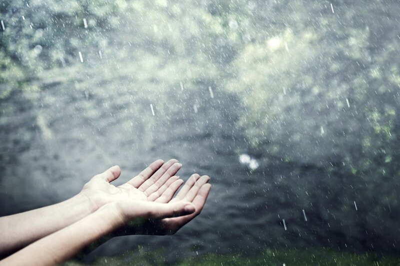 Hands Catching Rain