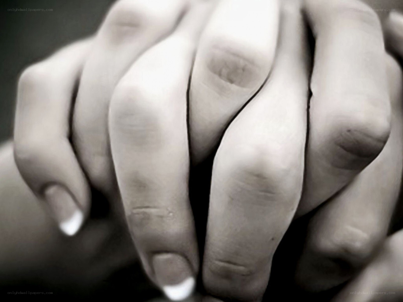 hands clasped in prayer