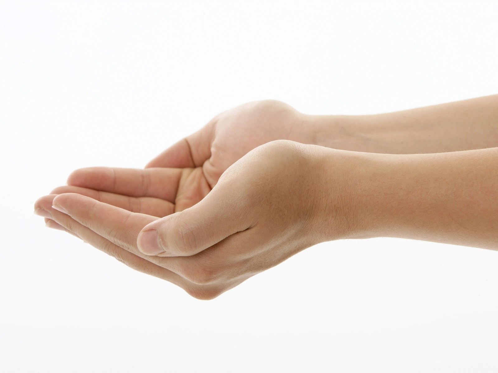 hands cupped together