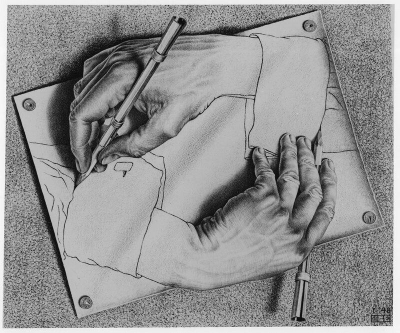 Hands Drawing Hands — Black