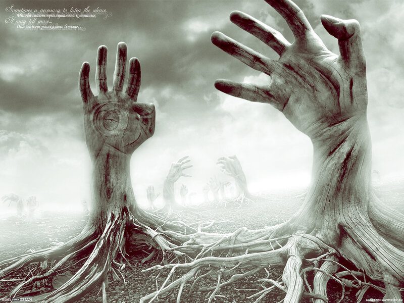 Hands Emerging from Ground