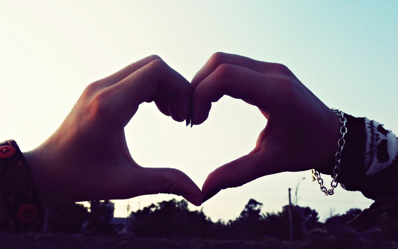 hands forming a heart shape