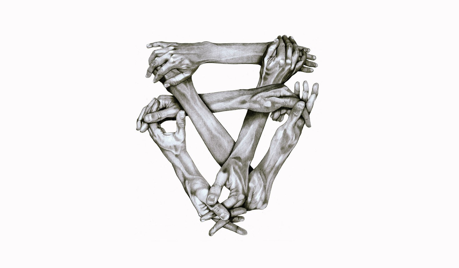 hands forming a triangle