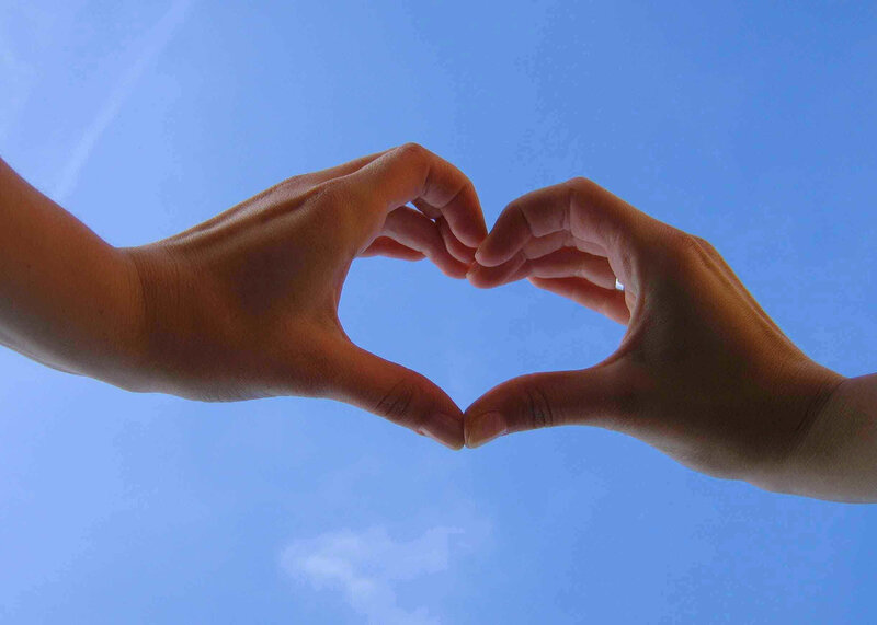 hands forming heart shape