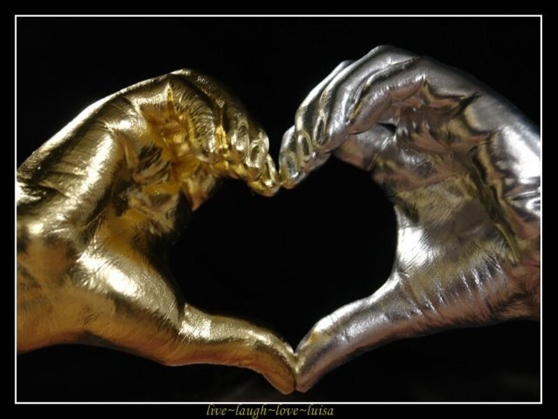 Hands Forming Heart Shape — Black, Dramatic