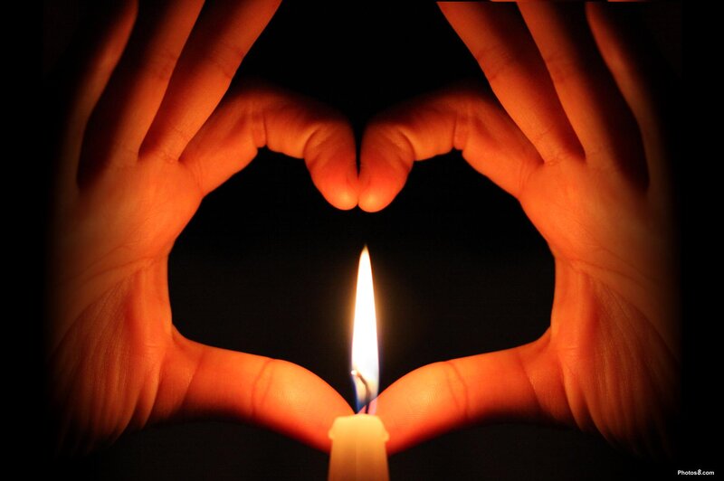 Hands Forming Heart Shape — Black