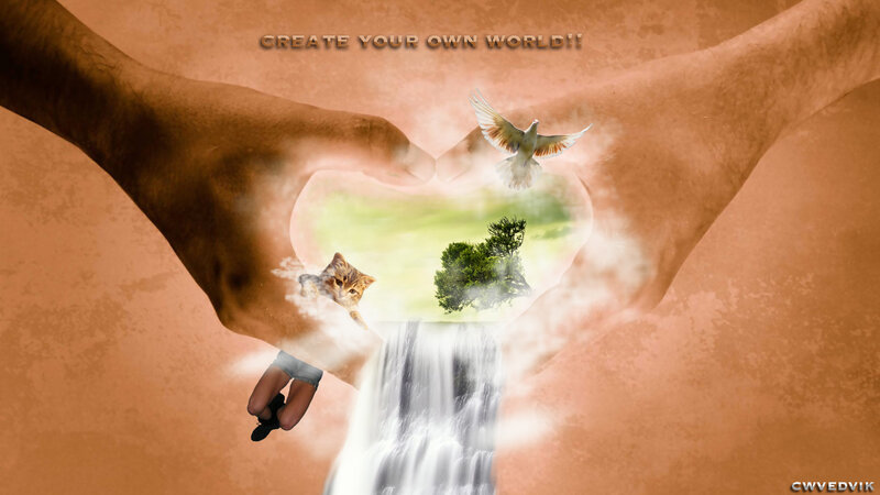 Hands Forming Heart Shape — Brown, Serene