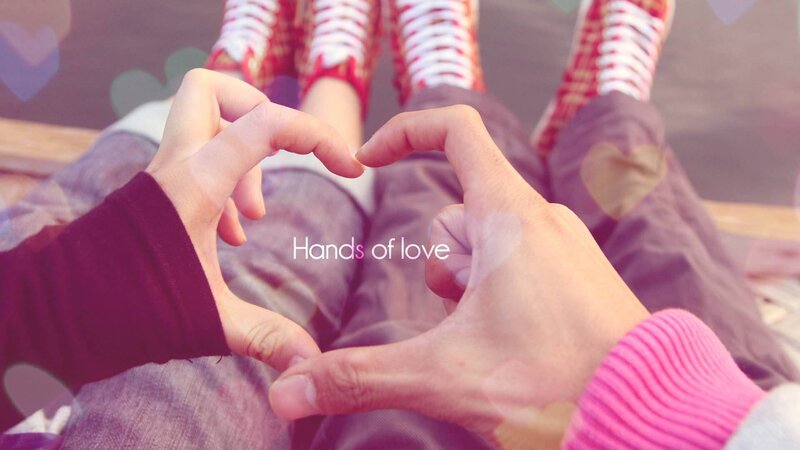 Hands Forming Heart Shape — Pink, Romantic
