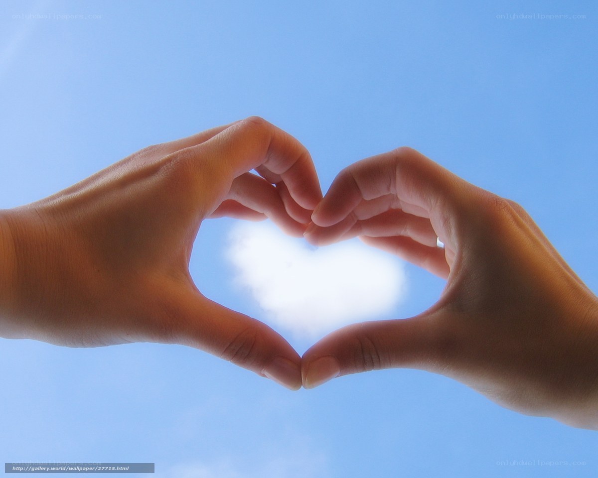 Hands forming heart shape