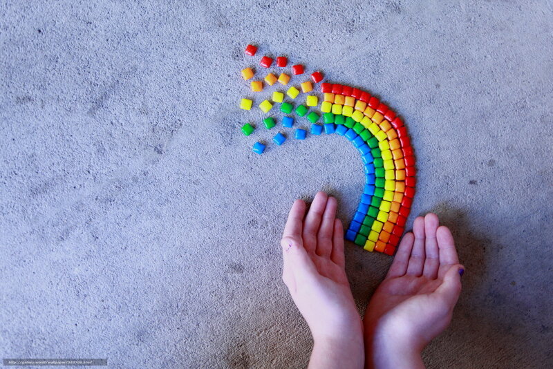 Hands Forming Rainbow