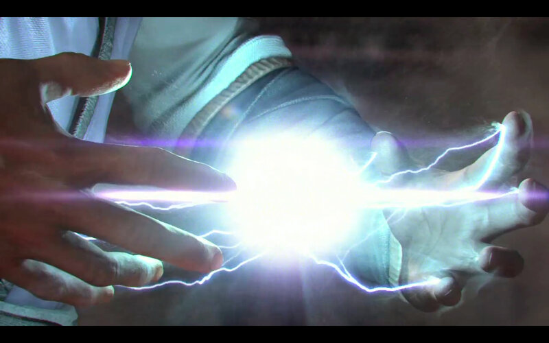 hands generating electric energy