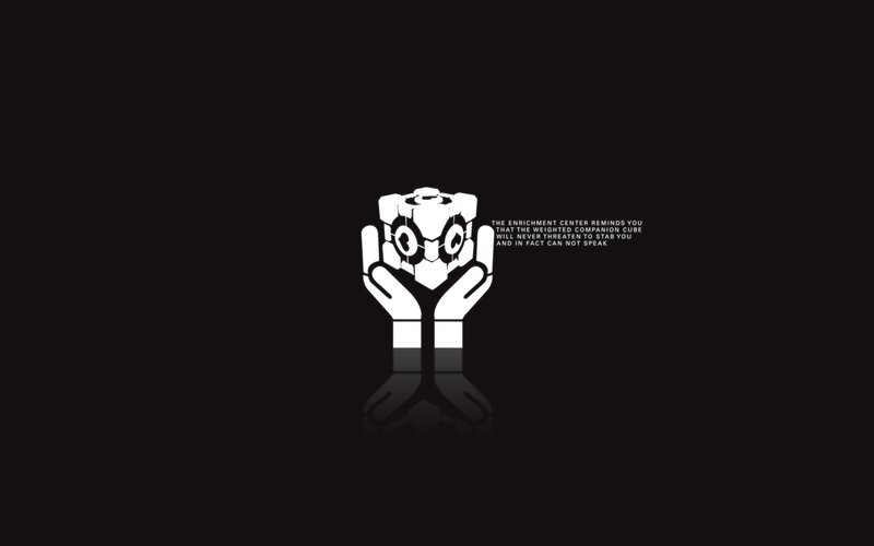 Hands Holding a Cube — Black