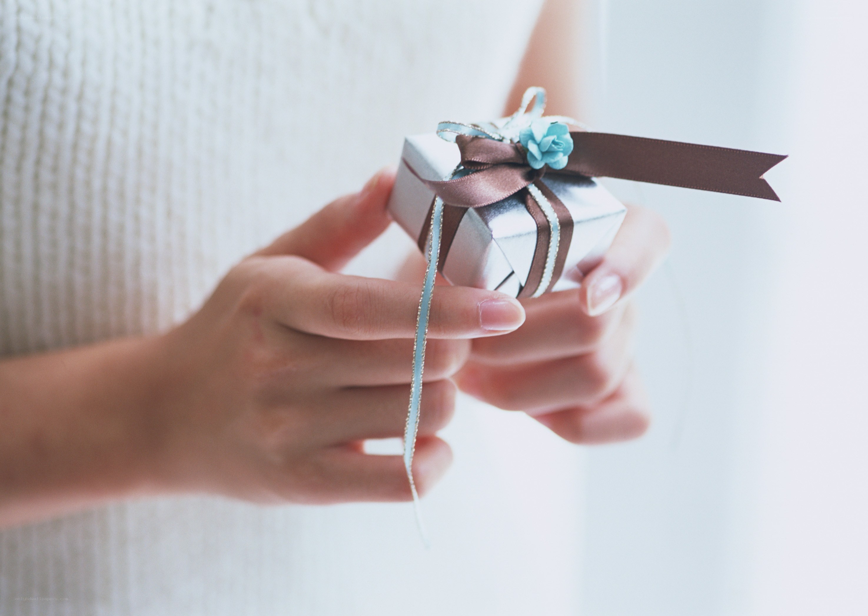 hands holding a gift box