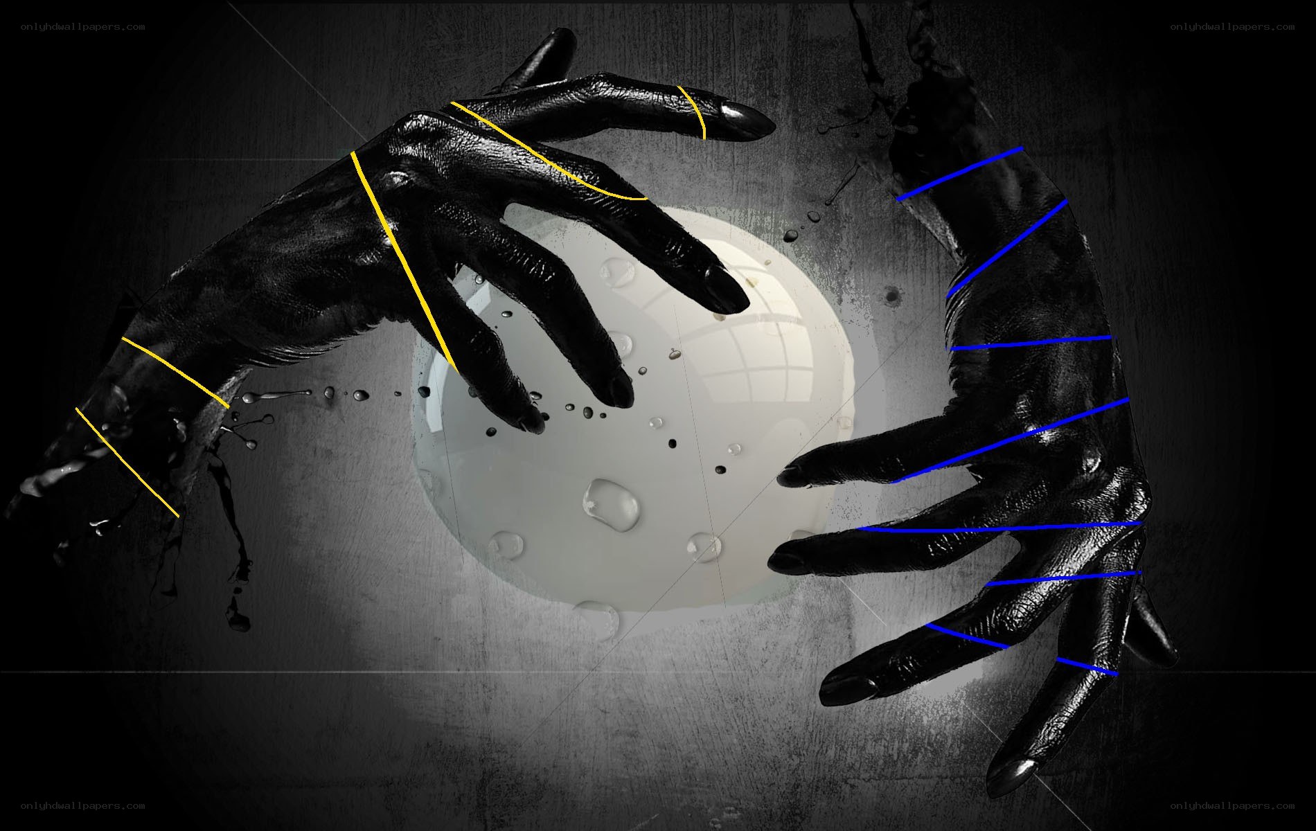 hands holding a sphere