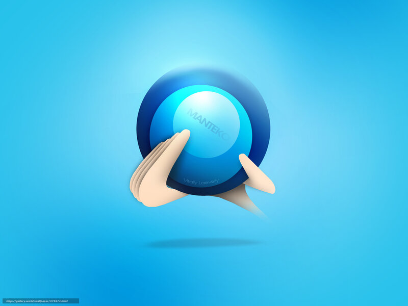hands holding blue sphere