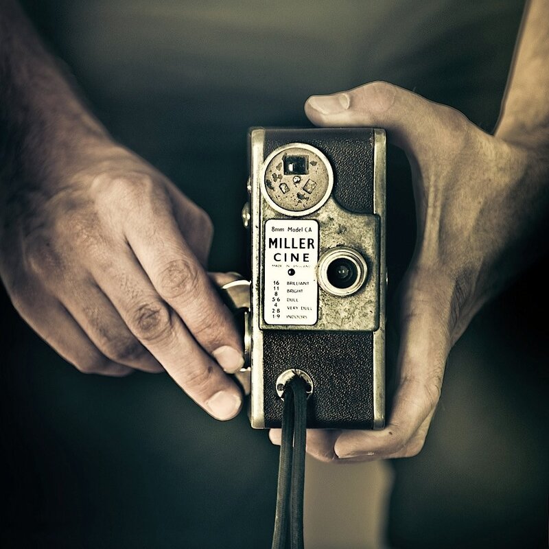 Hands Holding Camera — Black, Dramatic, Photograph, Gray