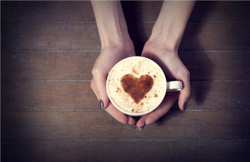 Hands Holding Coffee Cup — Brown, Calm