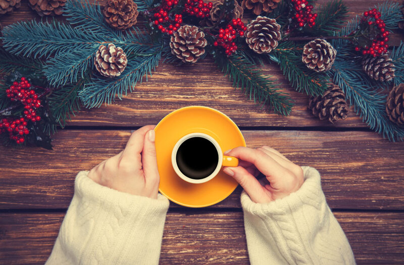 Hands Holding Coffee Cup — Brown, Cozy