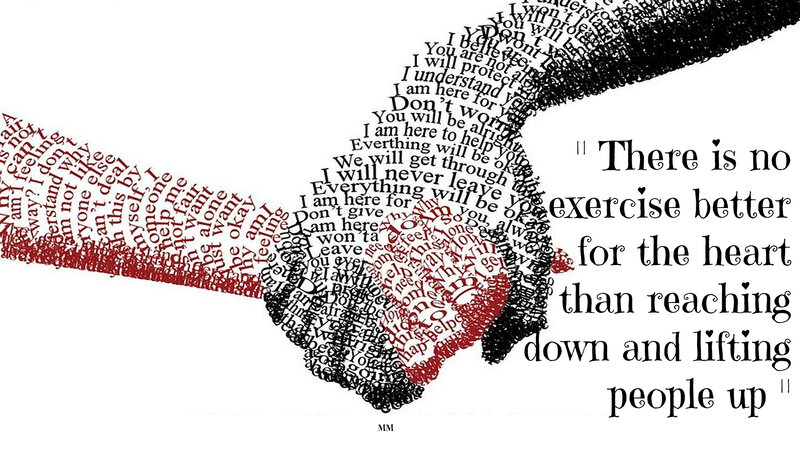Hands Holding Each Other — Red, Supportive